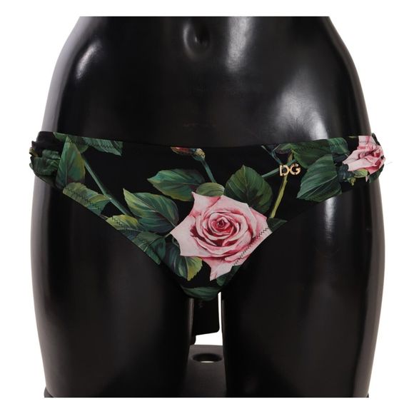Dolce & Gabbana Multicolor Logo Swimsuit Bikini Bottom Swimwear